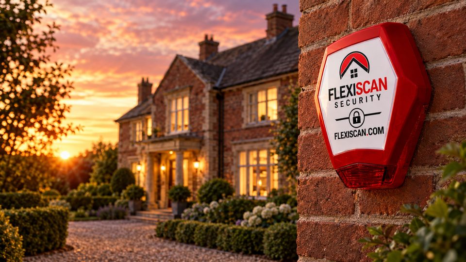 Sounder with an all-red cover on red brickwork at sunset